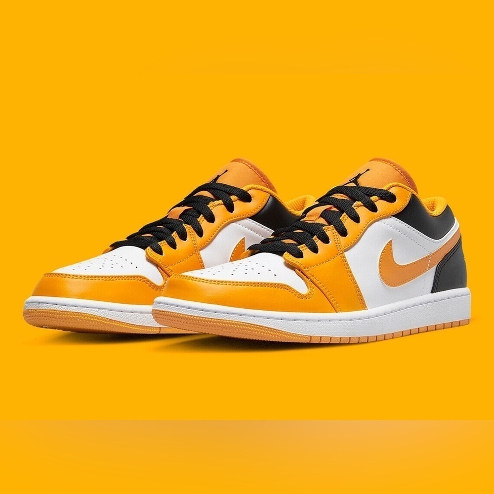 Nike Air Jordan 1 Low Taxi Steelers Yellow Black White‎ 553560-701 Size 6.5Y